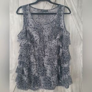 INC Sleeveless Ruffle Top 16W